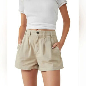 Free People  Billie Chino Shorts Beige Size 12 M